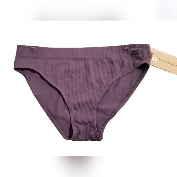 Danskin Recycled Seamless Ribbed Bikini Underwear Purple L - Picture 4 of 6